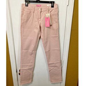 Gaudi Teen size 16Y stretchy crepe pink denim Italian skinny jeans 27x32 - 28x33